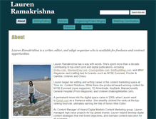 Tablet Screenshot of laurenramakrishna.com